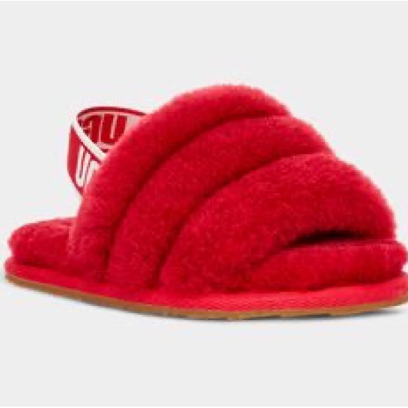 UGG Fluff Yeah Slide Toddler 7T NEW in BOX Red - Picture 6 of 7